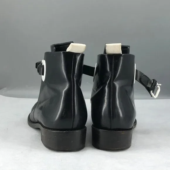 Acne Studios Women’s Black Leather Ankle Boots Size 37 - Picture 5 of 10